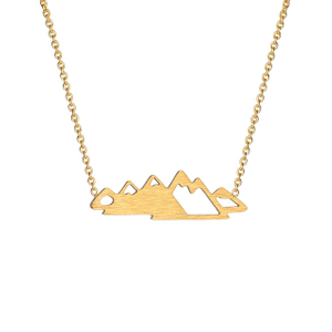 Snowy Mountain Range Necklace Mountain Peak Pendants Necklaces Gift for Girl, Women, Nature Outdoor Lovers, Campers, Skiers, Traveller, Climber and Hikers