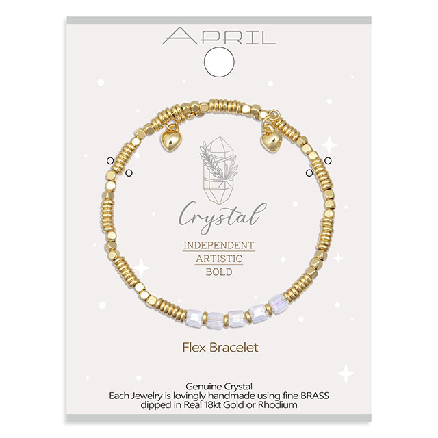 Dainty 18K Gold Plated Beaded Bracelets for Women Stackable Crystal Gemstone Beaded Stretch Bracelets for Women Girls Jewelry Gift