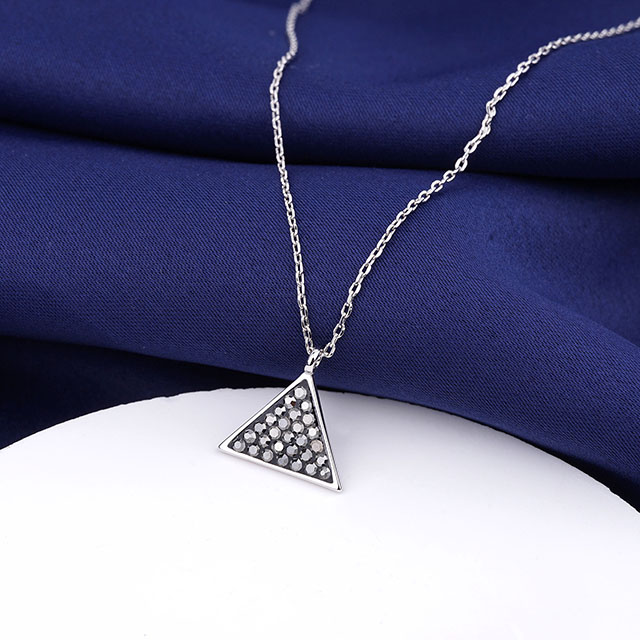 Moon and Star Necklace for Women Silver Plated Dainty Black Crystal Moon Necklaces Crescent Moon Star Geometric Pendant Necklace Jewelry Gift
