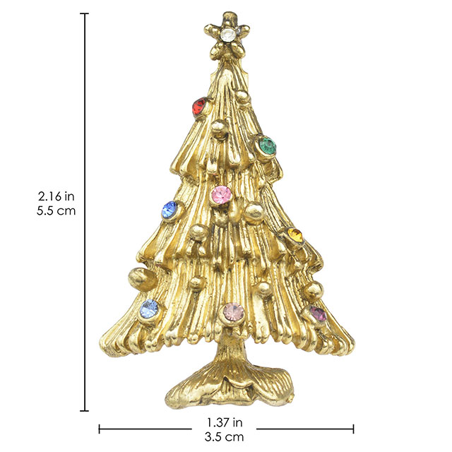 Christmas Tree Brooch Pin Crystal Rhinestone Enamel Pearl Brooches