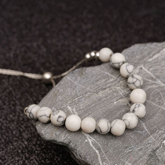 Wholesale Agate Rose Quartz Turquoise Adjustable Bolo Crystal Gemstone Beaded Bracelets 
