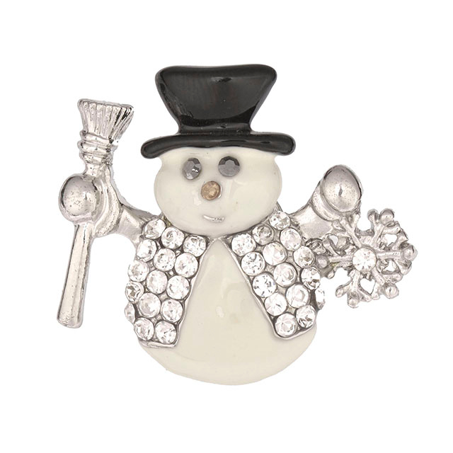 Christmas Snowman Brooch Pin for Women Girls Crystal Rhinestone Pearl Enamel Christmas Brooches and Pins Cute Fashion Brooch Pins Christmas Jewelry Party Holiday Gifts