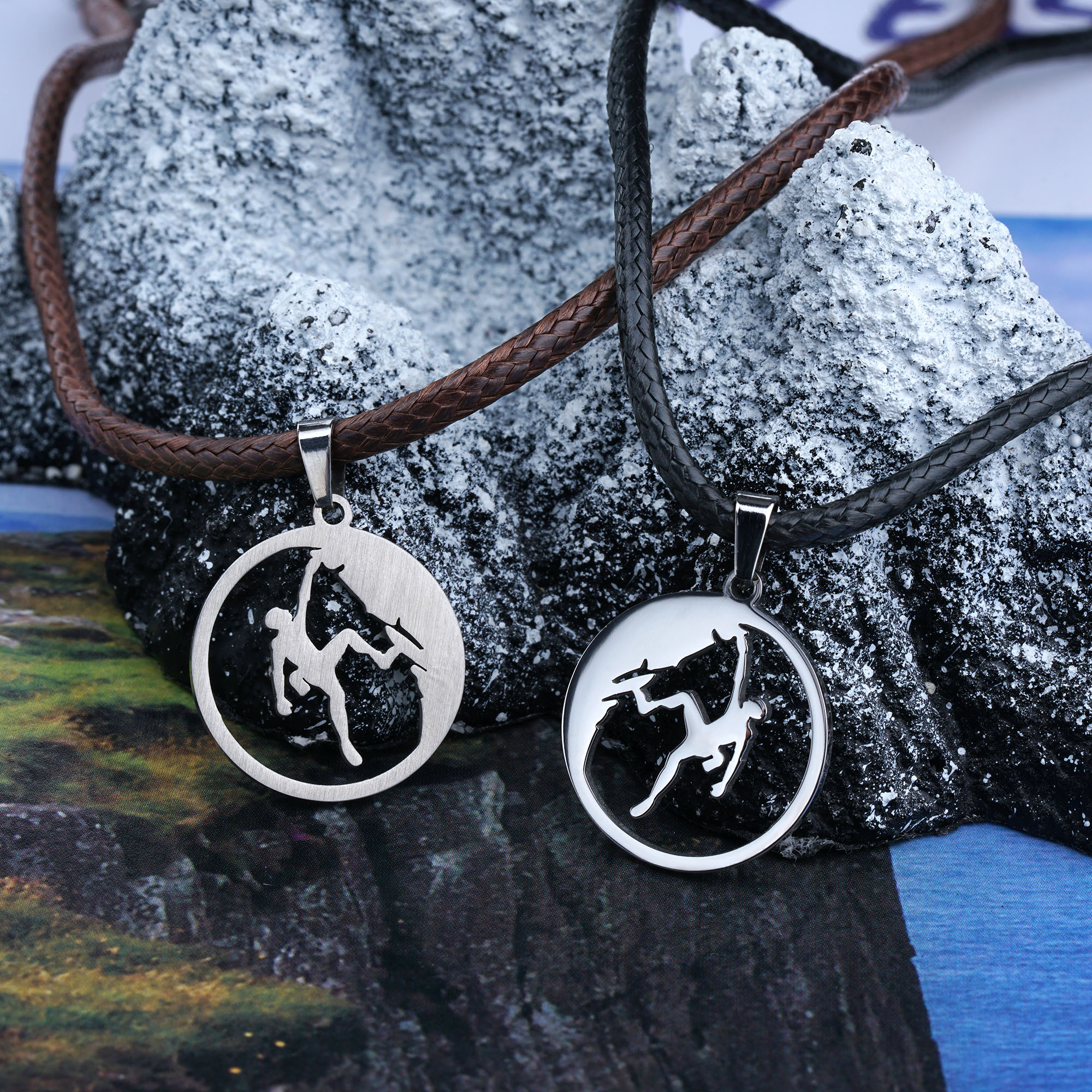 Climber Mountain Necklace for Men/Women