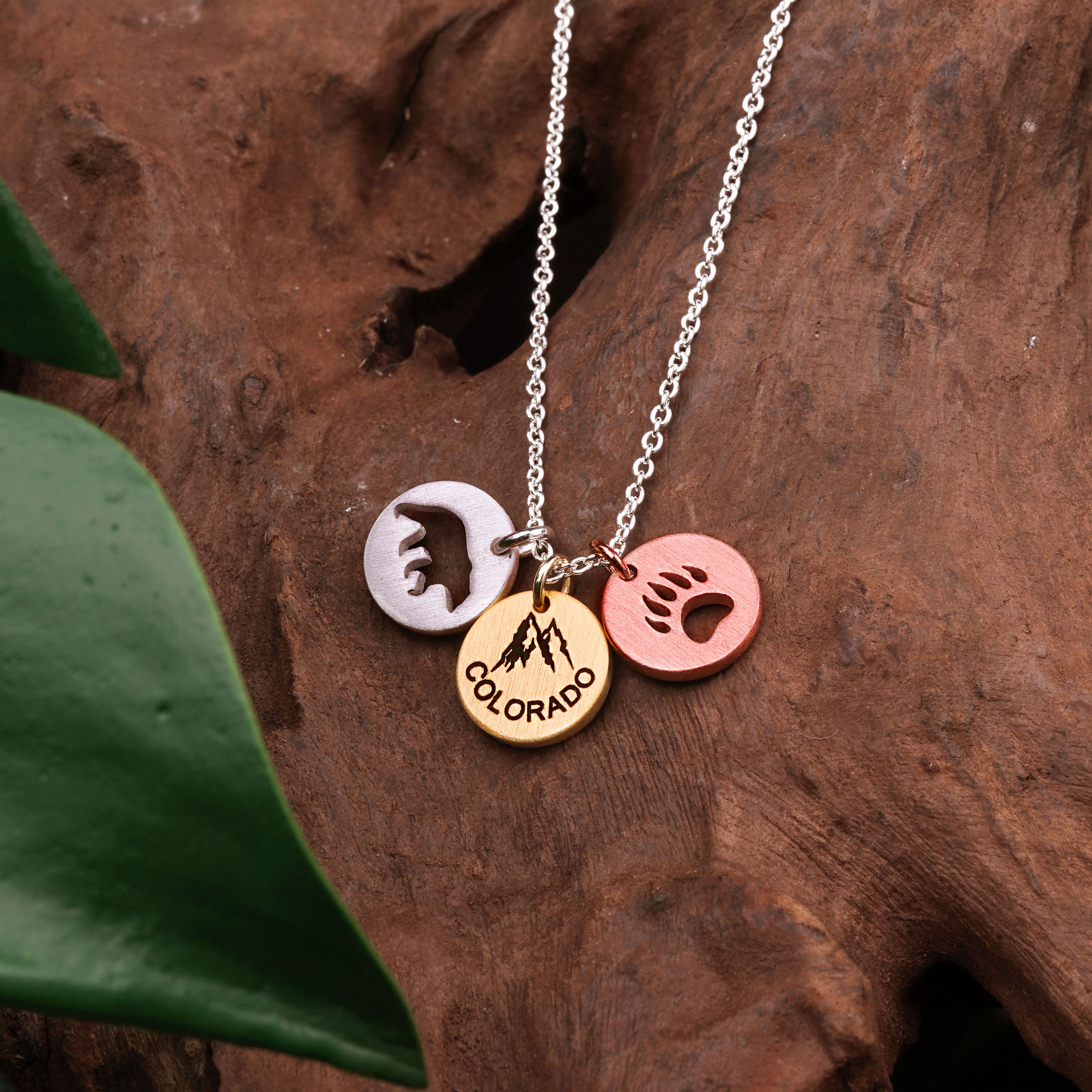 Wildlife Animal Cutout Necklace Moose Bison Bear Elk Deer Necklace 