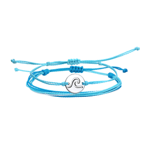 Ocean Wave Charm Double Layered Adjustable Summer Bracelets 