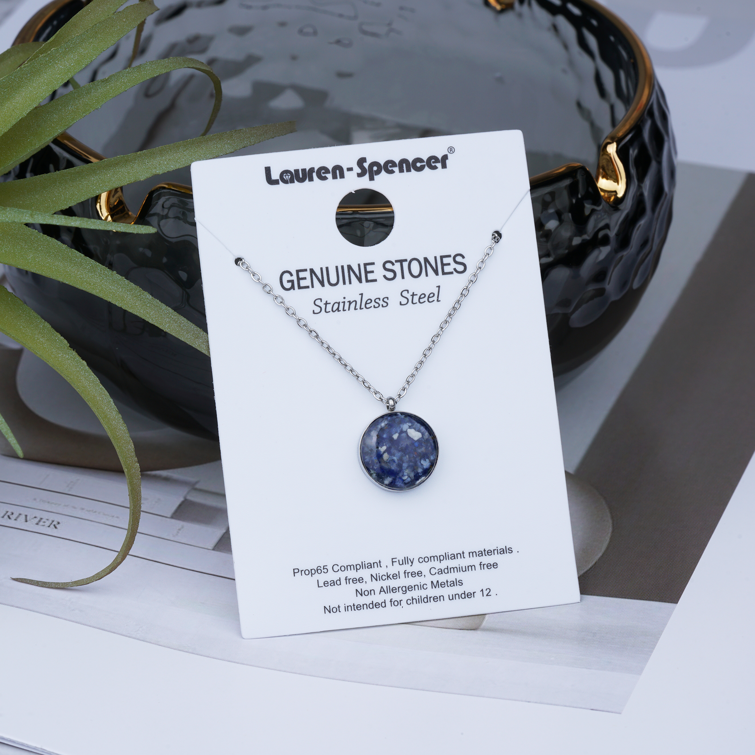 Wholesale Semi Precious Stones Power Stone Fragment Necklace 