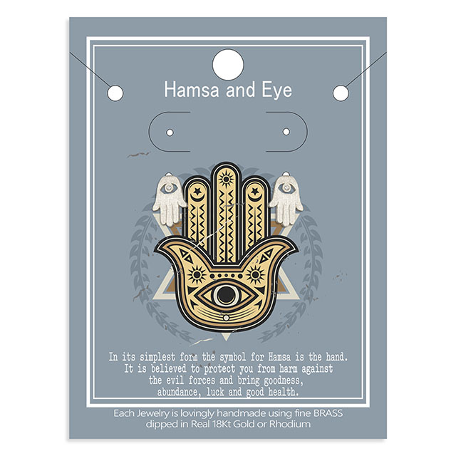 Hamsa and eye Stud Earrings for girl women gold silver Plated Zircon Jewelry gifts 