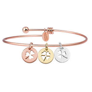 Four Leaf Clover Bracelet Lucky Shamrock Pendant Charm Bangle Faith Hope Love Lucky Bracelet for Women Girls Personalized Jewelry Gift