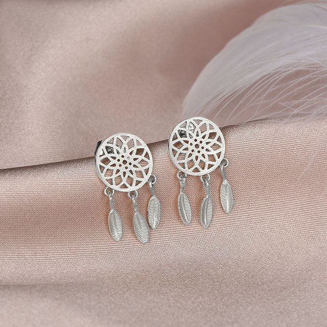 Dream Catcher Earring for Women Feather Pendant Earrings