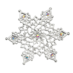 Christmas Snowflake Brooches for Women Xmas Crystal Brooch Pins Set for Girls Men Christmas Jewelry Gift for Family