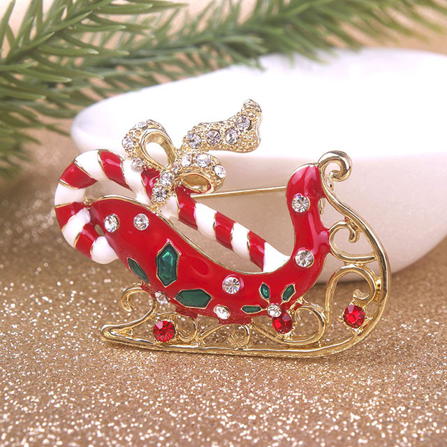 Crystal Rhinestone Brooches Christmas Jewelry Holiday Gifts