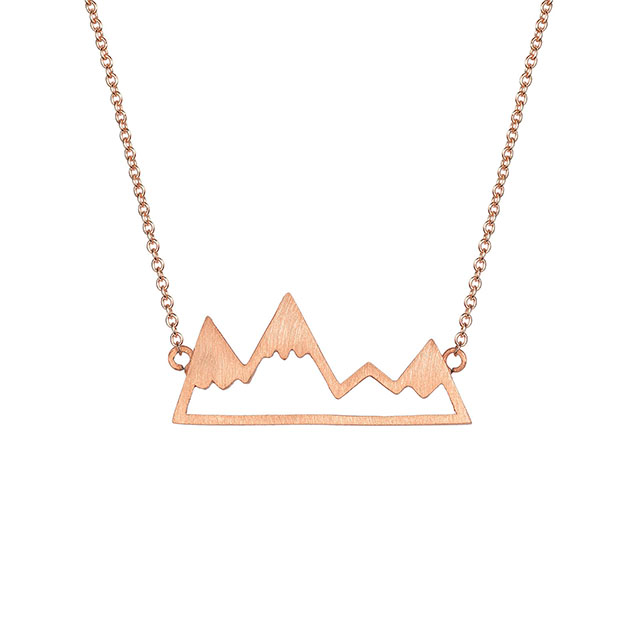 Mountain Range Necklace Mountain Peak Pendants Necklaces Gift for Girl, Women, Nature Outdoor Lovers, Campers, Skiers, Traveller, Climber and Hikers 