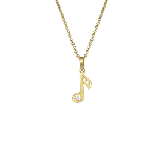 Musical Note Pendant Necklace Cubic Zirconia Music Note Jewelry Gifts for Music Lover Women Girl Gift