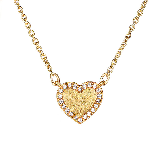 Heart Dainty Cubic Zirconia Nacklace Geometric Heart Circle Triangle Nacklace