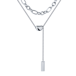 Stainless Steel Double Layer Cuban Chain Necklace Supplier 