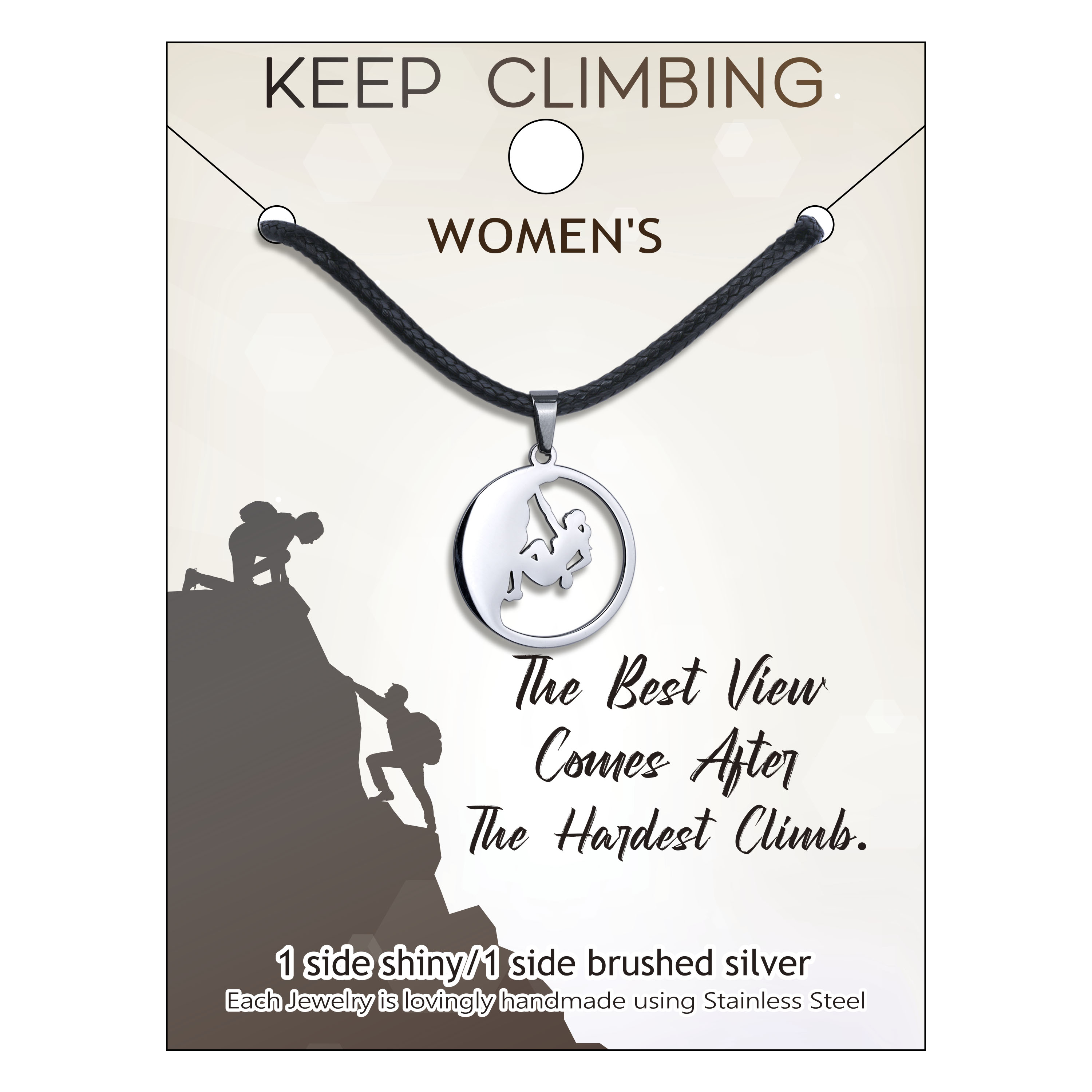 Climber Mountain Necklace for Men/Women