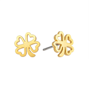 Personalized Shamrock Good Luck Charm Four Leaf Clover Pendant Earring