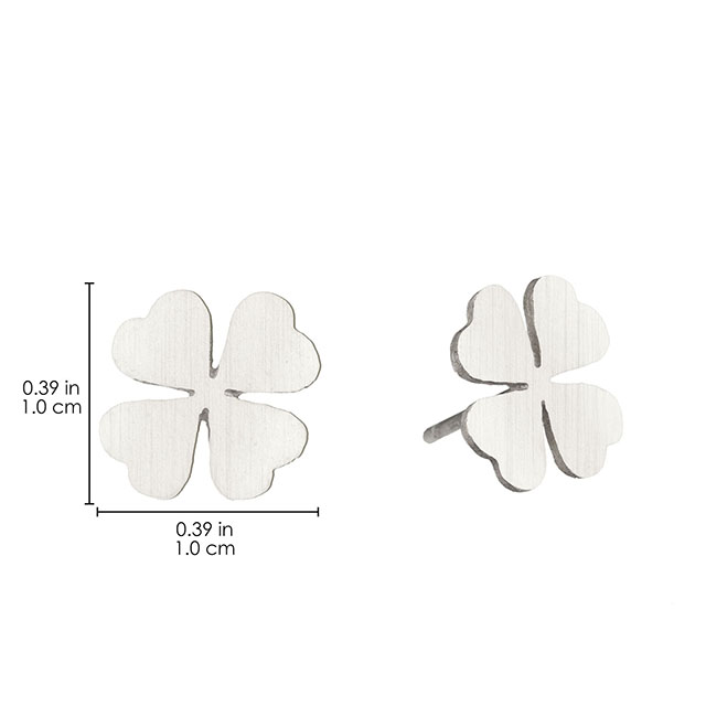 Personalized Shamrock Good Luck Charm Four Leaf Clover Pendant Earring