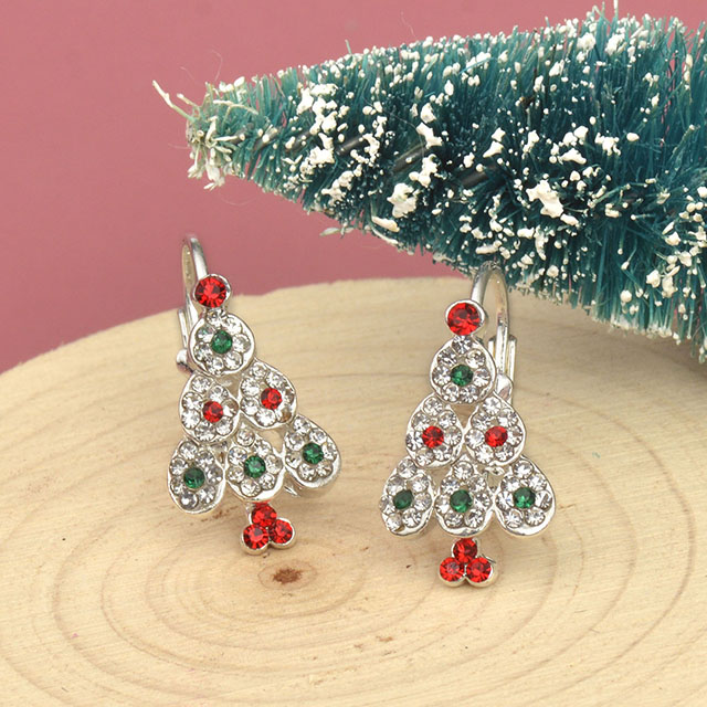 Rhinestone Crystal Christmas Earring Christmas Jewelry Winter Holiday Gifts