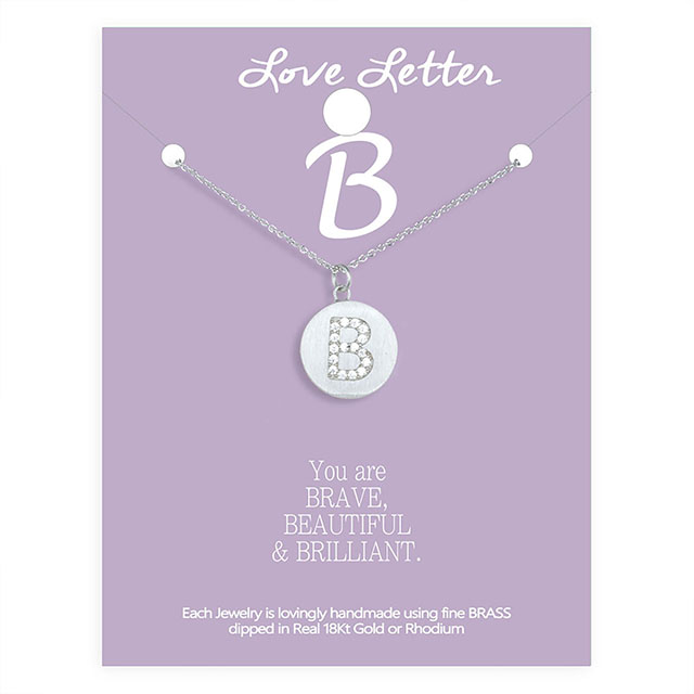 Initial Necklace for Women Silver Plated Dainty Cubic Zirconia Initial Necklaces Round Disc A-Z Alphabet Letter Necklace Pendant for Women Girls Jewelry Birthday Gift